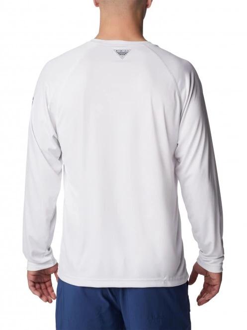 Columbia Terminal Tackle LS Shirt férfi hosszú ujjú sport póló fehér színben 4