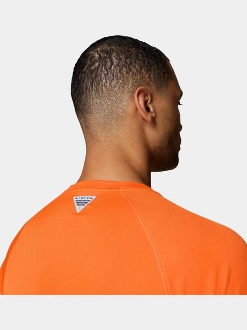 Columbia Terminal Tackle Long Sleeve Shirt férfi hosszú ujjú sport póló narancssárga színben 7
