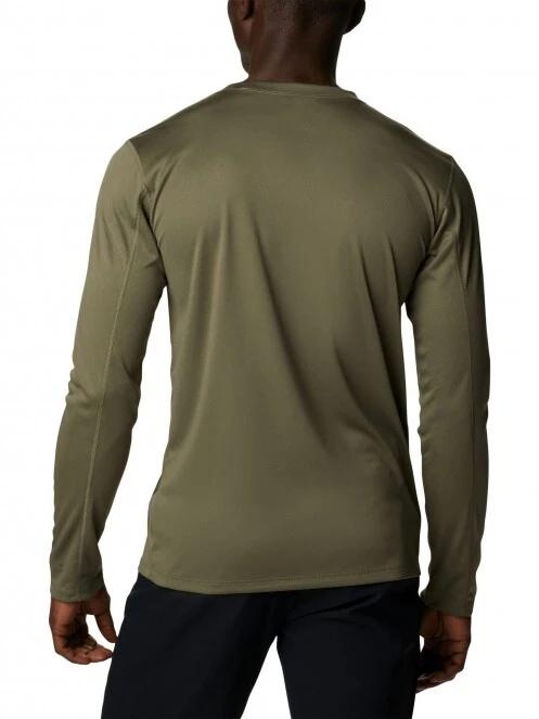 Columbia Zero Rules Long Sleeve Shirt férfi hosszú ujjú sport póló zöld színben 4