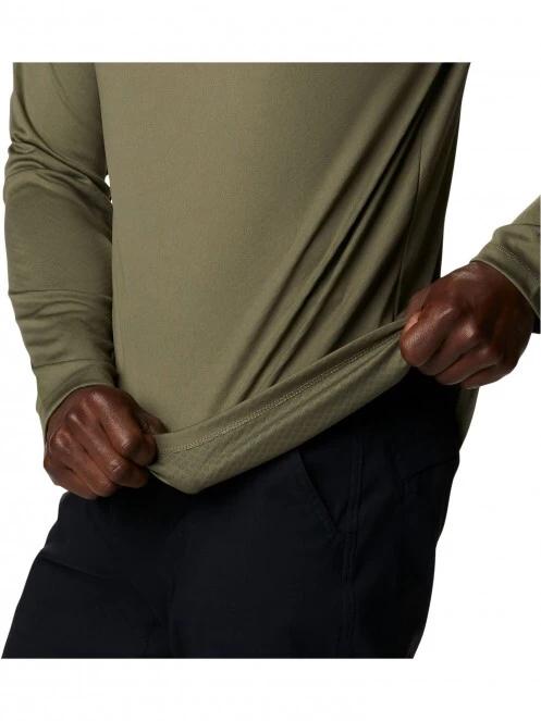 Columbia Zero Rules Long Sleeve Shirt férfi hosszú ujjú sport póló zöld színben 6