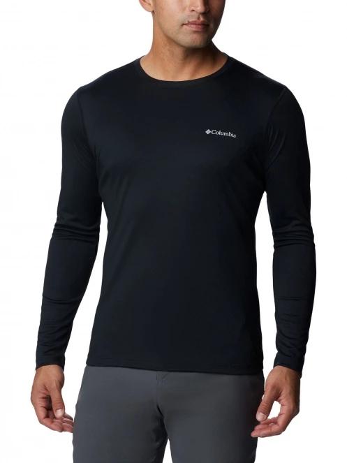 Columbia Zero Rules Long Sleeve Shirt férfi hosszú ujjú sport póló fekete színben 2