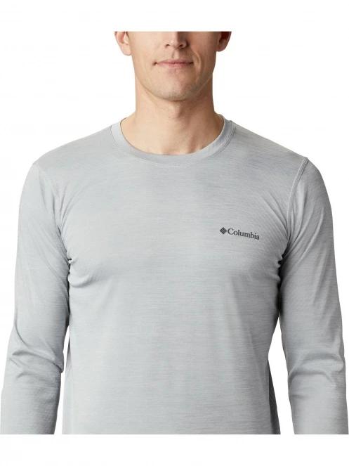 Columbia Zero Rules Long Sleeve Shirt férfi hosszú ujjú sport póló szürke színben 5