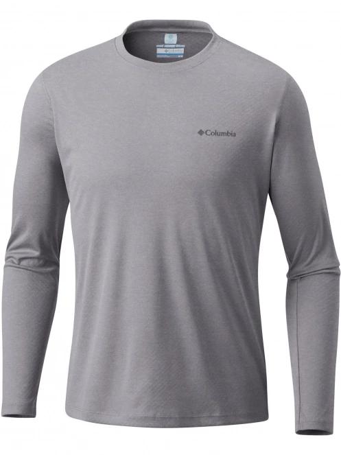 Columbia Zero Rules Long Sleeve Shirt férfi hosszú ujjú sport póló szürke színben 7
