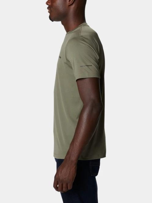 Columbia Zero Rules Short Sleeve Shirt férfi rövid ujjú sport póló zöld színben 3