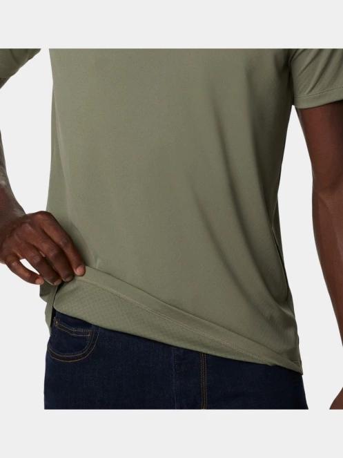 Columbia Zero Rules Short Sleeve Shirt férfi rövid ujjú sport póló zöld színben 5