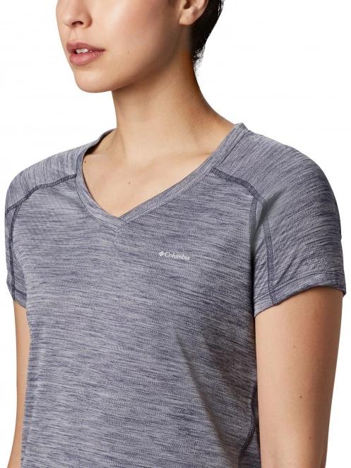 Columbia Zero Rules Short Sleeve Shirt női rövid ujjú sport póló kék színben 5