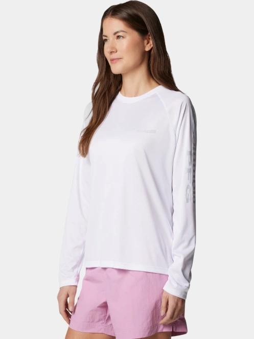 Columbia Tidal Tee II Long Sleeve Shirt női hosszú ujjú sport póló fehér színben 3