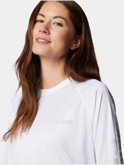 Columbia Tidal Tee II Long Sleeve Shirt női hosszú ujjú sport póló fehér színben 6