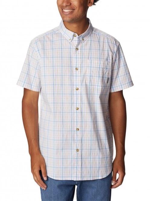 Columbia Rapid Rivers II Short Sleeve Shirt férfi rövid ujjú ing kék színben 2