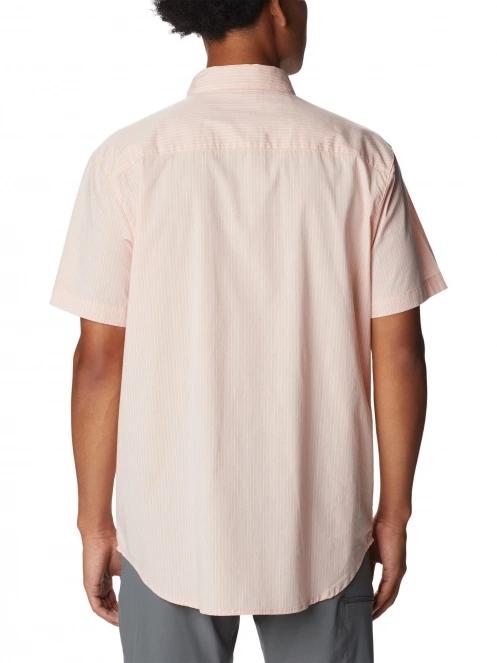 Columbia Rapid Rivers II Short Sleeve Shirt férfi rövid ujjú ing rózsaszín színben 4