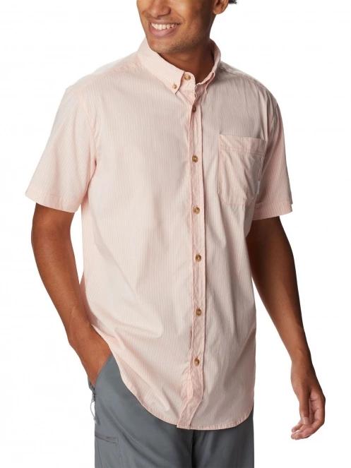 Columbia Rapid Rivers II Short Sleeve Shirt férfi rövid ujjú ing rózsaszín színben 5