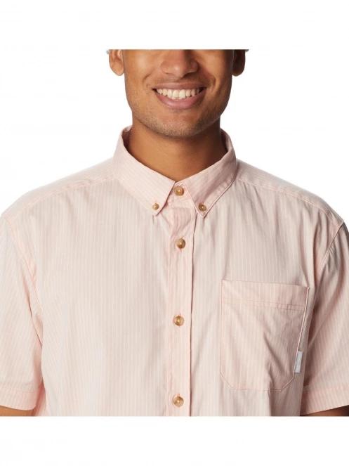 Columbia Rapid Rivers II Short Sleeve Shirt férfi rövid ujjú ing rózsaszín színben 6