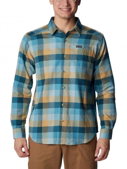 Columbia Cornell Woods Flannel Long Sleeve Shirt férfi hosszú ujjú ing kék színben 2