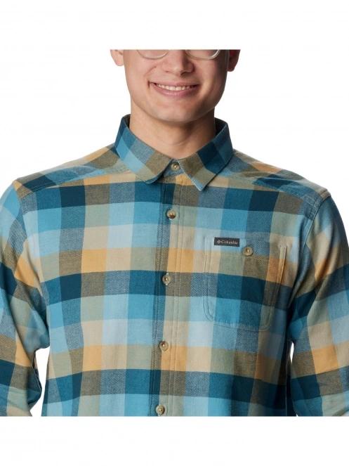Columbia Cornell Woods Flannel Long Sleeve Shirt férfi hosszú ujjú ing kék színben 5