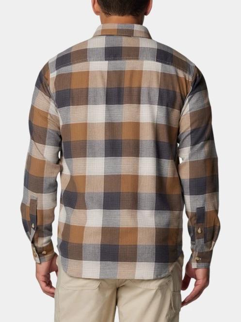 Columbia Cornell Woods Flannel Long Sleeve Shirt férfi hosszú ujjú ing homok színben 4