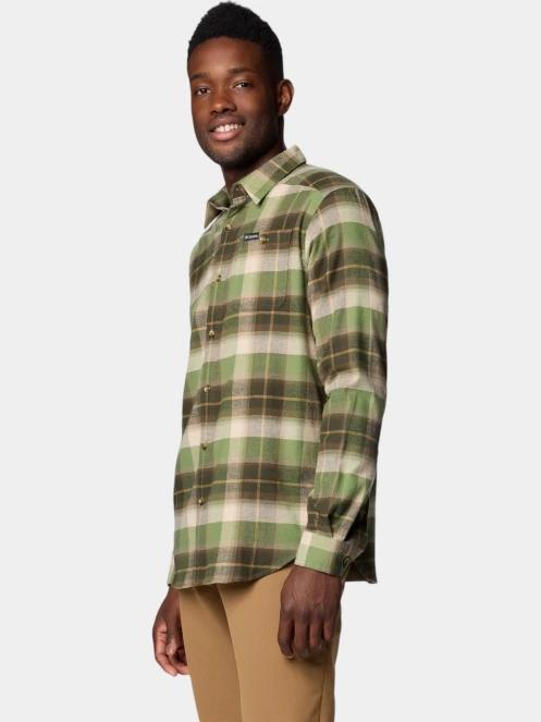 Columbia Cornell Woods Flannel Long Sleeve Shirt férfi hosszú ujjú ing zöld színben 3