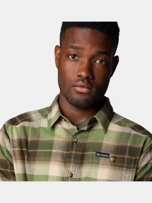 Columbia Cornell Woods Flannel Long Sleeve Shirt férfi hosszú ujjú ing zöld színben 6