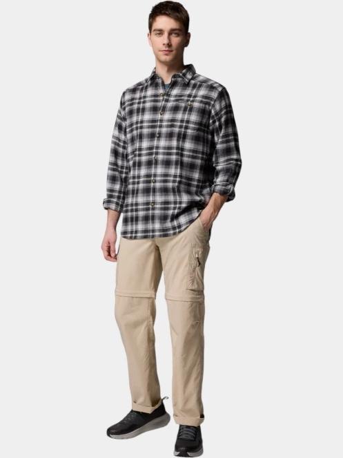 Columbia Cornell Woods Flannel Long Sleeve Shirt férfi hosszú ujjú ing szürke színben 6