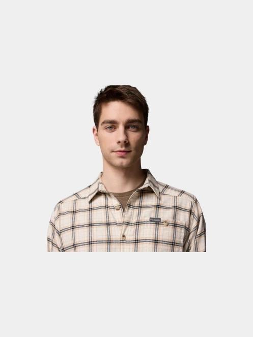 Columbia Cornell Woods Flannel Long Sleeve Shirt férfi hosszú ujjú ing homok színben 7