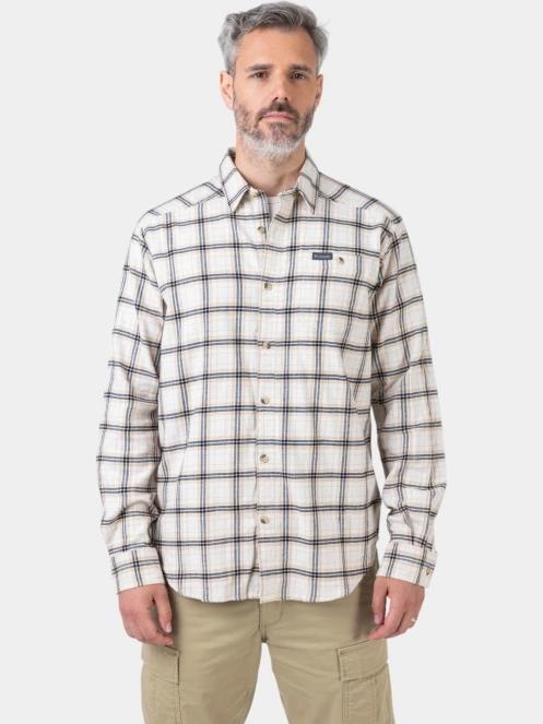 Columbia Cornell Woods Flannel Long Sleeve Shirt férfi hosszú ujjú ing homok színben 8