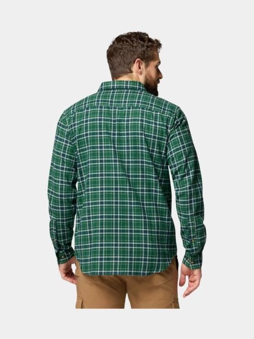 Columbia Cornell Woods Flannel Long Sleeve Shirt férfi hosszú ujjú ing zöld színben 4
