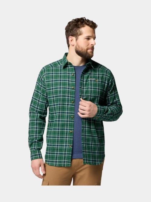 Columbia Cornell Woods Flannel Long Sleeve Shirt férfi hosszú ujjú ing zöld színben 5