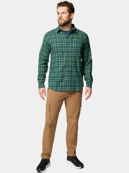 Columbia Cornell Woods Flannel Long Sleeve Shirt férfi hosszú ujjú ing zöld színben 6