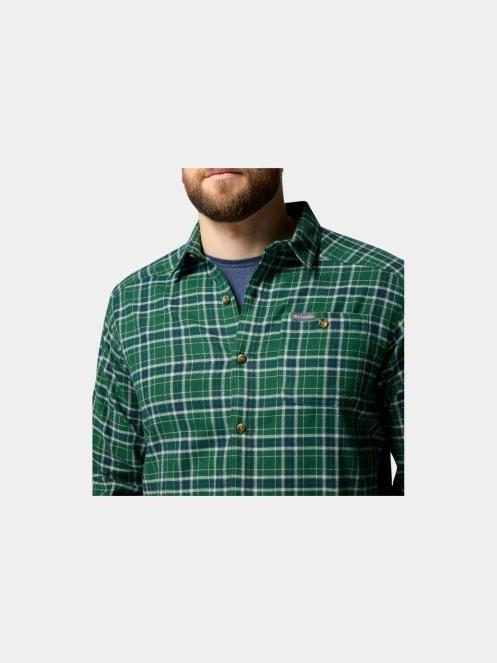 Columbia Cornell Woods Flannel Long Sleeve Shirt férfi hosszú ujjú ing zöld színben 7
