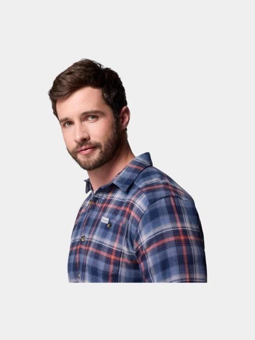 Columbia Cornell Woods Flannel Long Sleeve Shirt férfi hosszú ujjú ing kék színben 7