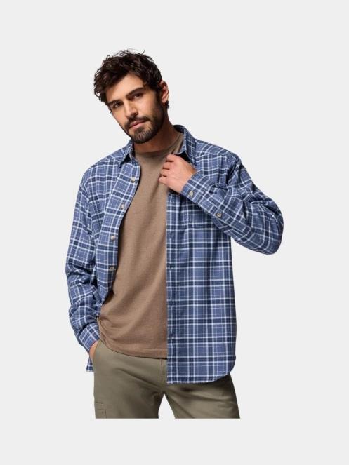 Columbia Cornell Woods Flannel Long Sleeve Shirt férfi hosszú ujjú ing kék színben 5