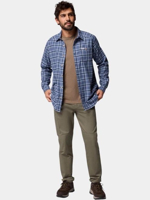 Columbia Cornell Woods Flannel Long Sleeve Shirt férfi hosszú ujjú ing kék színben 6