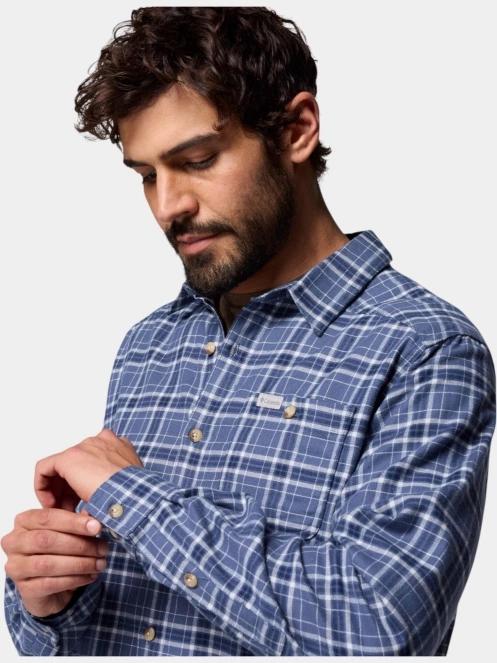 Columbia Cornell Woods Flannel Long Sleeve Shirt férfi hosszú ujjú ing kék színben 7