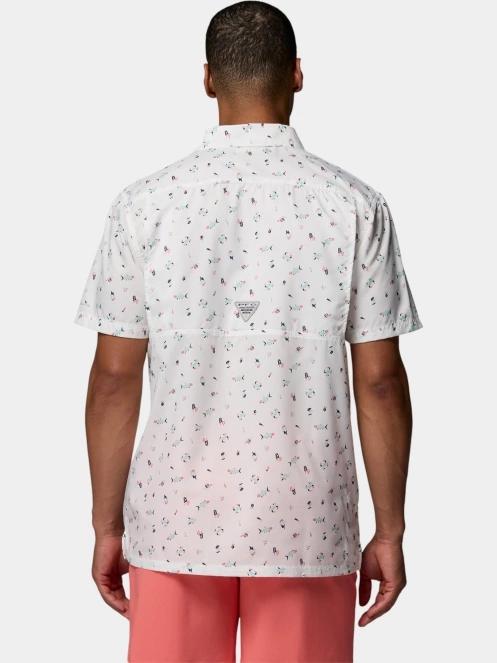 Columbia Super Slack Tide Camp Shirt férfi rövid ujjú ing fehér színben 4