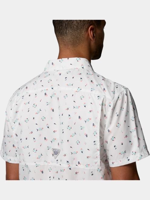 Columbia Super Slack Tide Camp Shirt férfi rövid ujjú ing fehér színben 9