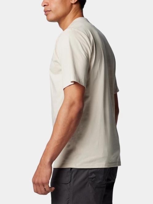 Columbia Csc Basic Logo Short Sleeve Shirt férfi rövid ujjú póló homok színben 3