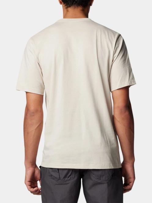 Columbia Csc Basic Logo Short Sleeve Shirt férfi rövid ujjú póló homok színben 4