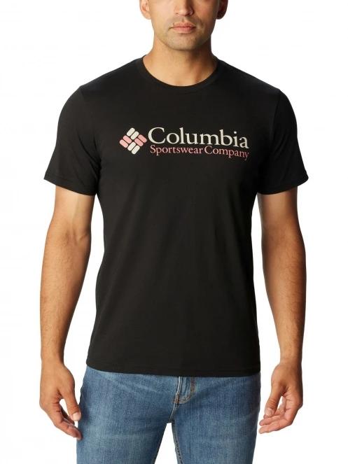 Columbia CSC Basic Logo Short Sleeve férfi rövid ujjú póló fekete színben 2