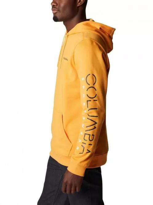 Columbia Csc Basic Logo II Hoodie férfi kapucnis pulóver sárga színben 4