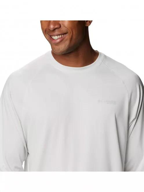 Columbia Terminal Tackle Heather LS Shirt férfi hosszú ujjú sport póló fehér színben 5