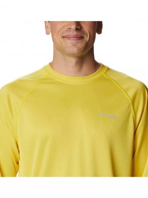 Columbia Terminal Tackle Heather LS Shirt férfi hosszú ujjú sport póló sárga színben 5