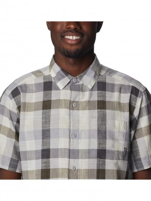 Columbia Under Exposure YD Short Sleeve Shirt férfi rövid ujjú ing szürke színben 5