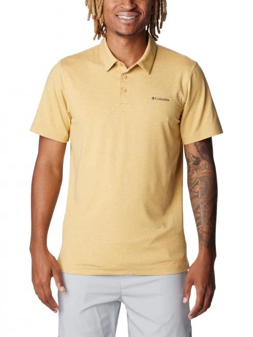 Columbia Tech Trail Polo férfi galléros póló sárga színben 2