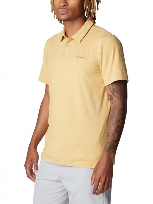 Columbia Tech Trail Polo férfi galléros póló sárga színben 5