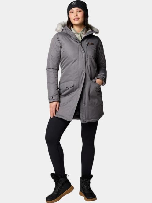 Columbia Suttle Mountain Long Insulated Jacket női télikabát szürke színben 4