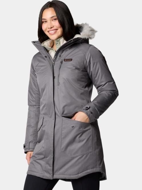 Columbia Suttle Mountain Long Insulated Jacket női télikabát szürke színben 5