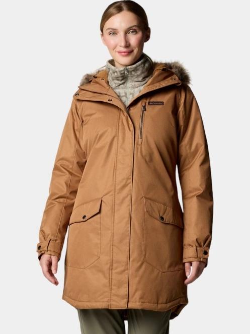 Columbia Suttle Mountain Long Insulated Jacket női télikabát barna színben 2
