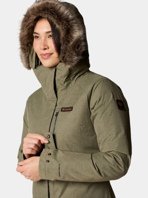 Columbia Suttle Mountain Long Insulated Jacket női télikabát zöld színben 6