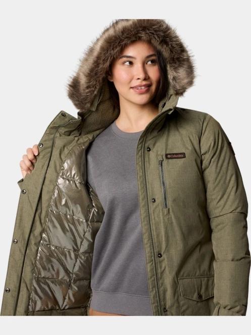 Columbia Suttle Mountain Long Insulated Jacket női télikabát zöld színben 7