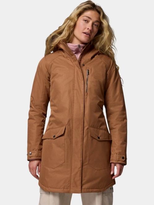 Columbia Suttle Mountain Long Insulated Jacket női télikabát barna színben 2