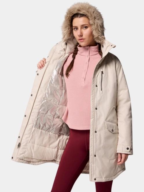 Columbia Suttle Mountain Long Insulated Jacket női télikabát homok színben 6